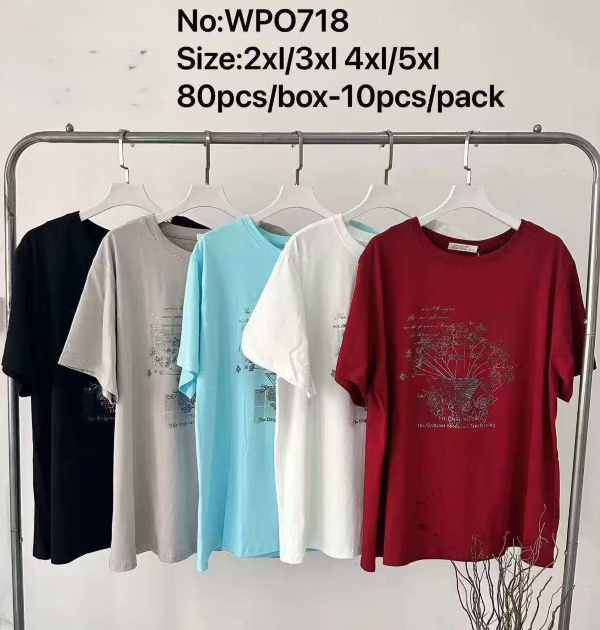 Bluzki damskie Roz 2XL-5XL, Mix Kolor Paczka 10 szt 1